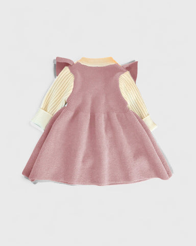 Baby Girl Knit Bow Trim Dress
