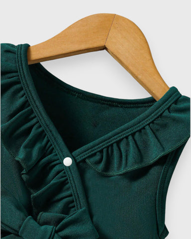 Baby Girls Crossover Dress with Ombre Tull Mesh Star Confetti Skirt