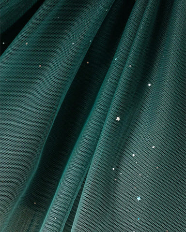 Baby Girls Crossover Dress with Ombre Tull Mesh Star Confetti Skirt