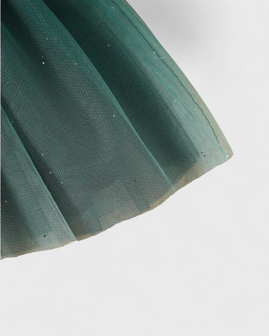 Baby Girls Crossover Dress with Ombre Tull Mesh Star Confetti Skirt