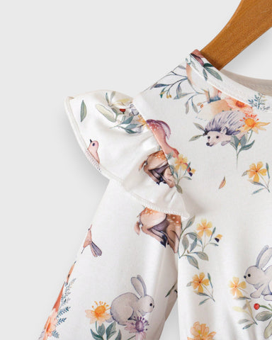 Baby Girl Woodland Animals Tulle Dress