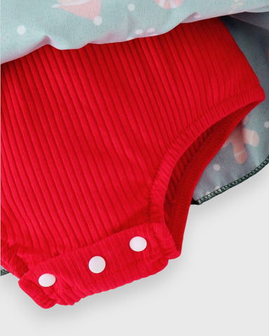 2 Pc Baby Girl Holiday Gingerbread Dress Set