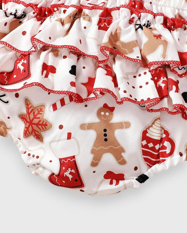 2 Pc Baby Girl Gingerbread Bodysuit Set
