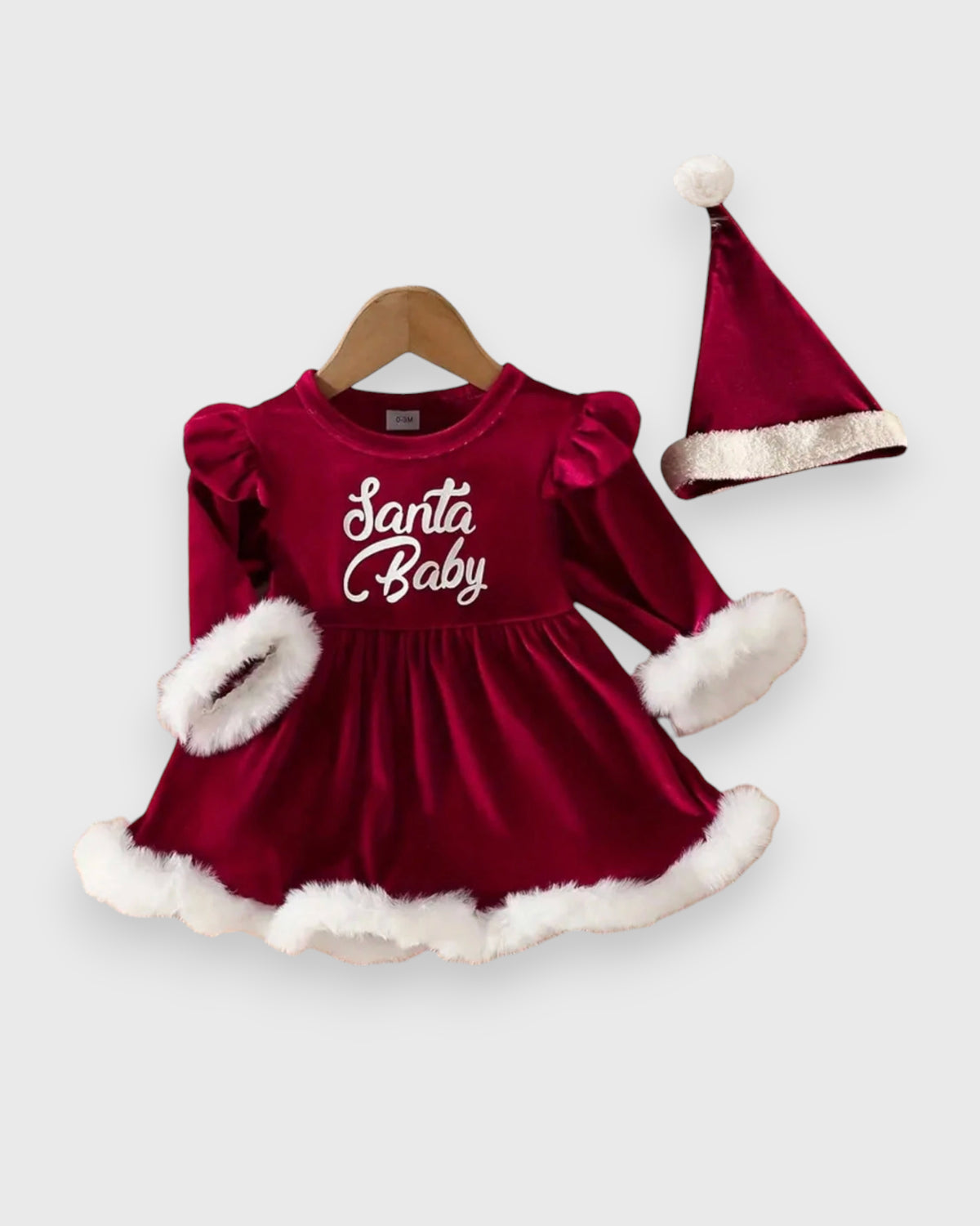 2 Pc Baby Girl Santa Baby Dress