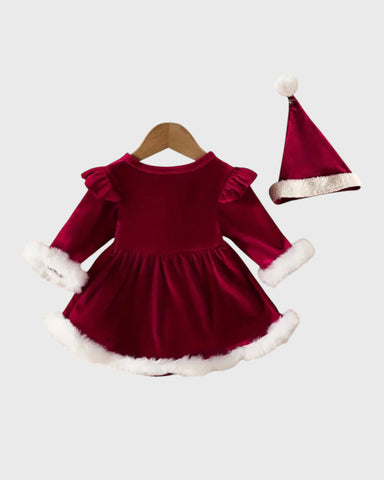 2 Pc Baby Girl Santa Baby Dress