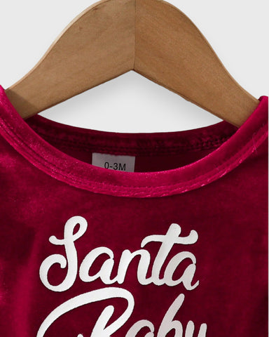 2 Pc Baby Girl Santa Baby Dress