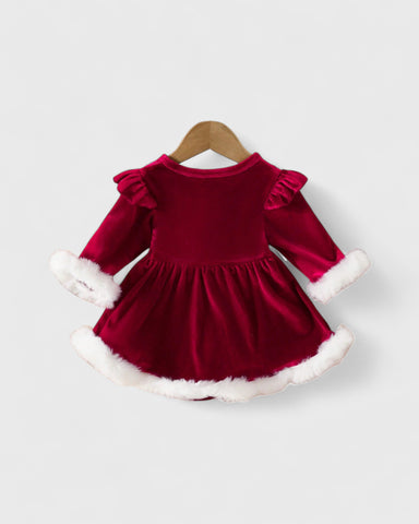 2 Pc Baby Girl Santa Baby Dress