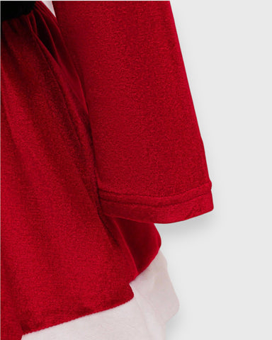 2 Pc Baby Girl Velvet Santa Dress
