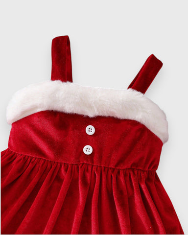 2 Pc Baby Girl Misses Clause Dress & Capelet