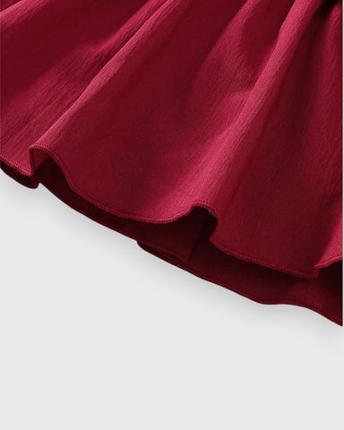 Baby Girl Bow Ruffle Trim Dress