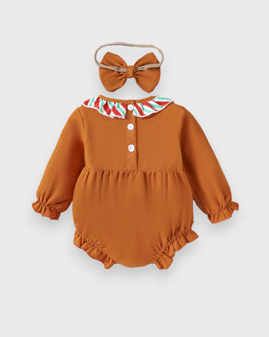 2 Pc Baby Girl Gingerbread Bodysuit