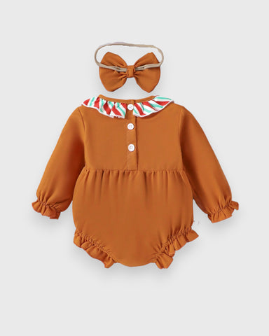 2 Pc Baby Girl Gingerbread Bodysuit