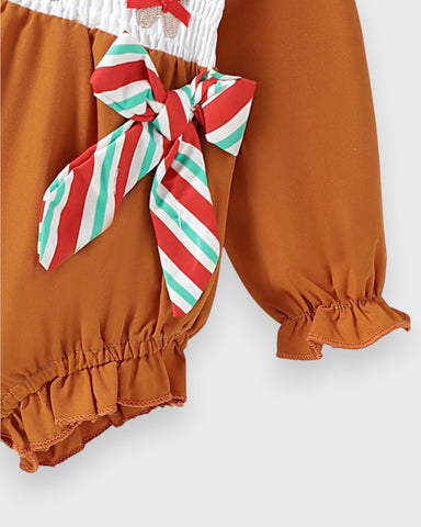 2 Pc Baby Girl Gingerbread Bodysuit