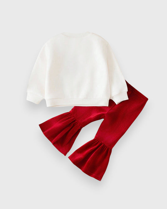 2 Pc Baby Girl Merry Christmas Sweater Set