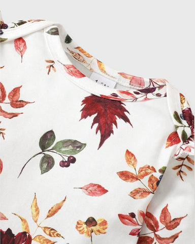 3 Pc Baby Girl Autumn Leaf Skirt Set