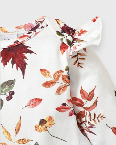 3 Pc Baby Girl Autumn Leaf Skirt Set