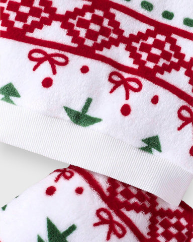 Baby Plush Christmas Print Sweat set