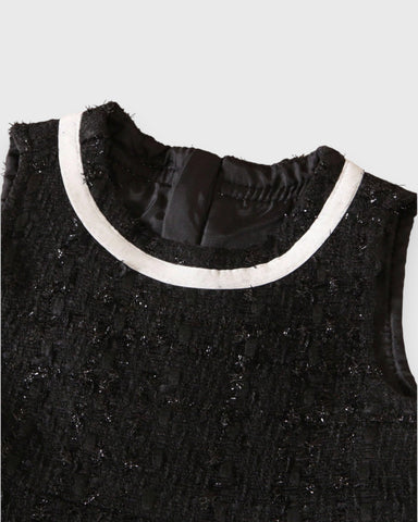 Baby Girl Tweed Chic Camelia Rosette Jacket and Dress