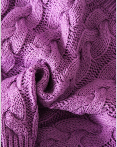 Baby Knitted Red Cable Turtle Neck Sweater