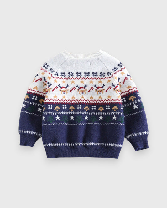 Baby Knitted Holiday Reindeer Sweater