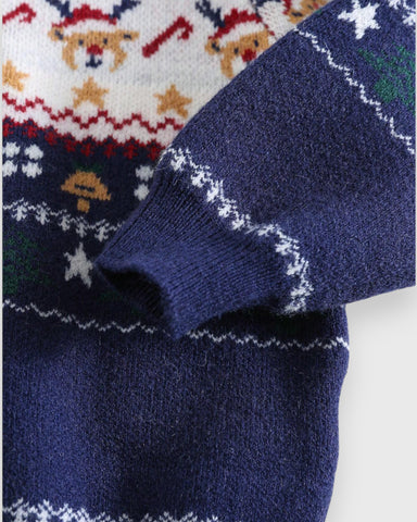 Baby Knitted Holiday Reindeer Sweater