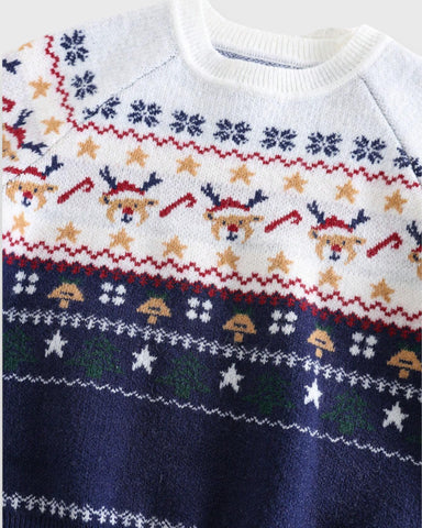 Baby Knitted Holiday Reindeer Sweater