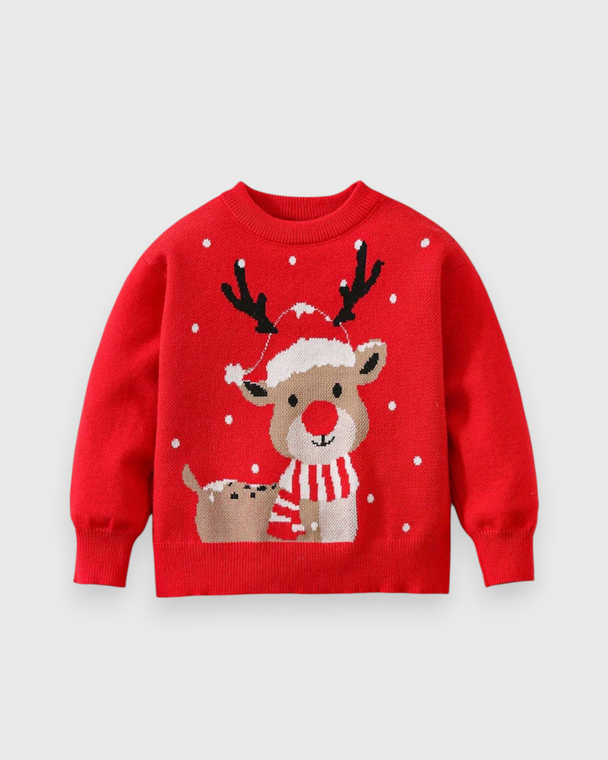 Baby Knitted Snow Reindeer Sweater