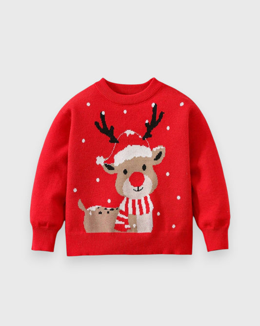 Baby Knitted Snow Reindeer Sweater