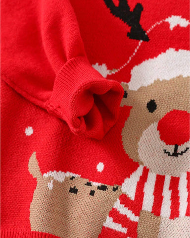 Baby Knitted Snow Reindeer Sweater