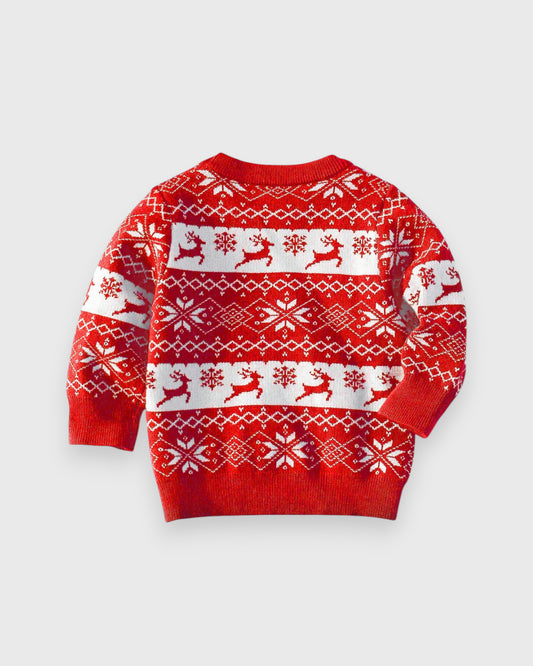 Baby Knitted Festive Reindeer Fair Isle Sweater