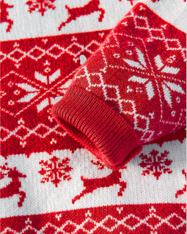 Baby Knitted Festive Reindeer Fair Isle Sweater