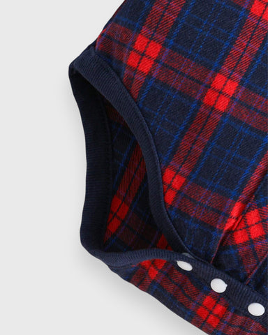 Baby Boy Corduroy Overall Pants with Plaid Bodysuit