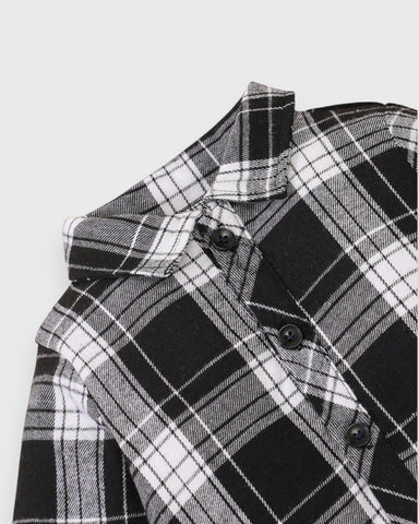 Baby Boy Corduroy Overall Pants with Plaid Bodysuit