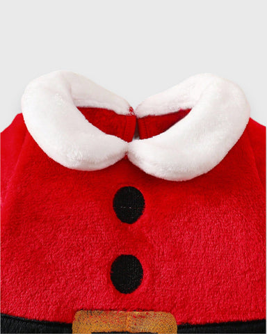 2 Pc Baby Velvet Santa Bodysuit