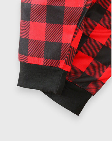 2 Pc Baby Boy Buffalo Plaid Santa Set