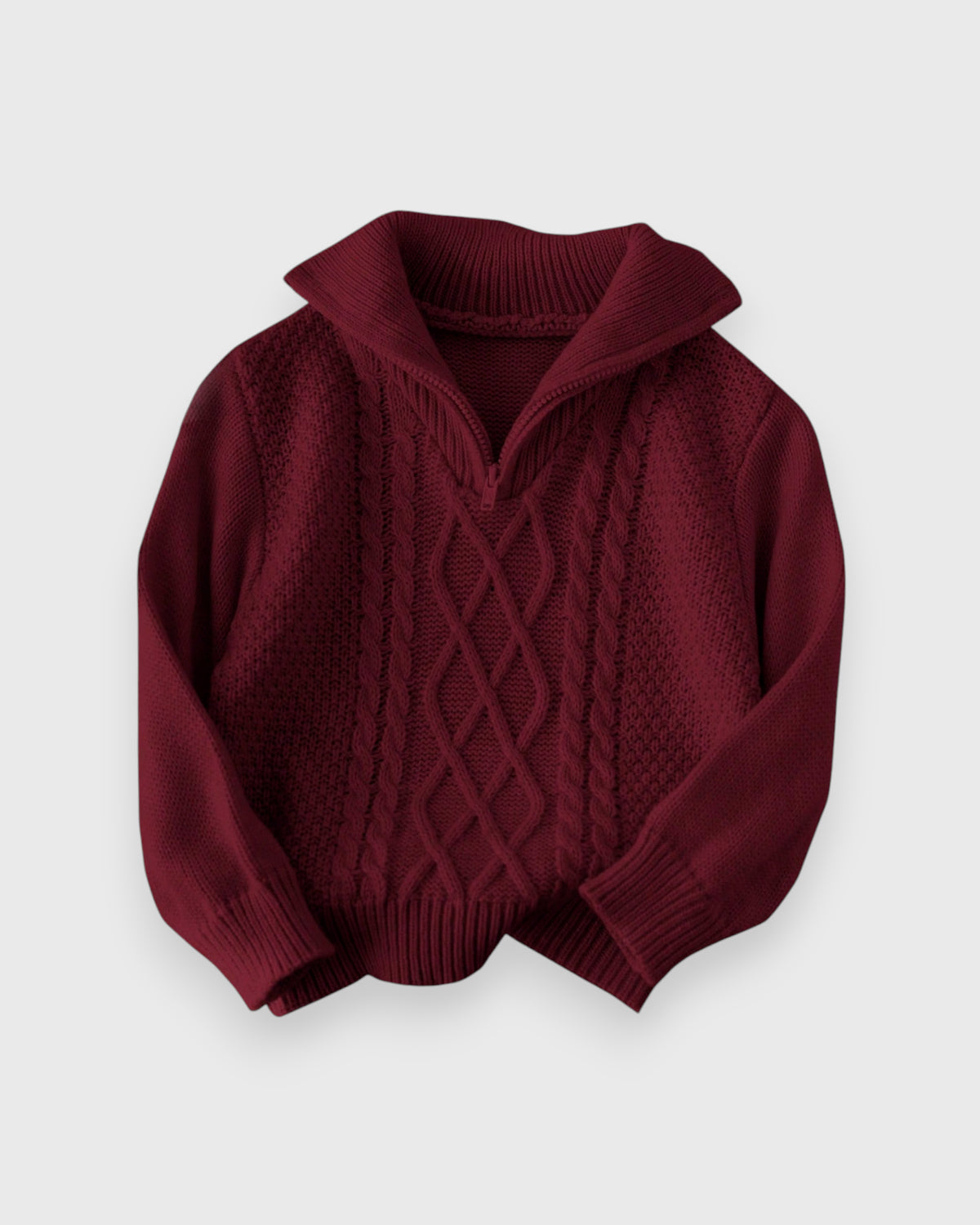 Baby Cable Quarter Zip Sweater