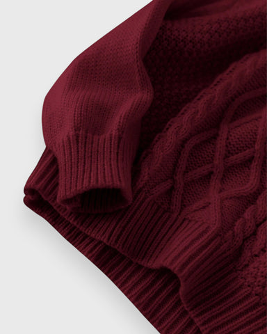 Baby Cable Quarter Zip Sweater