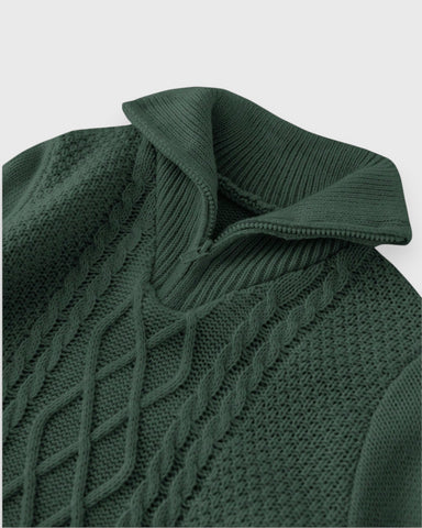 Baby Cable Quarter Zip Sweater