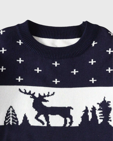 Boys Snowflake Reindeer Sweater