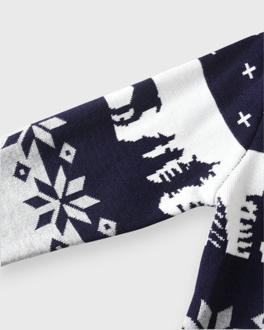 Boys Snowflake Reindeer Sweater