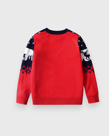 Boys Snowflake Reindeer Sweater