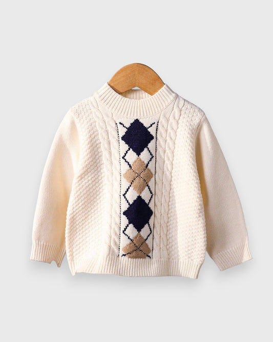 Baby Argyle Preppy Knit Sweater