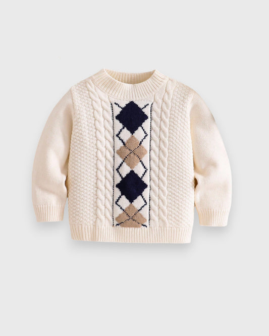 Baby Argyle Preppy Knit Sweater