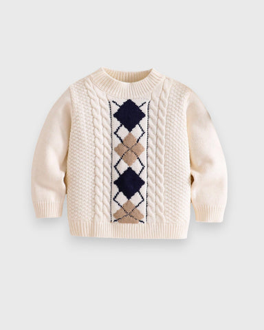 Baby Argyle Preppy Knit Sweater