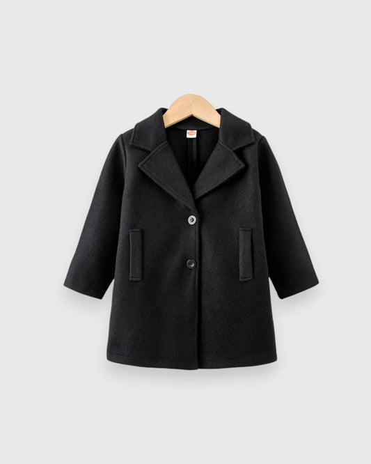 Toddler Boy Lapel Collar Over Coat
