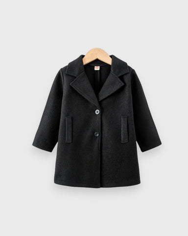 Toddler Boy Lapel Collar Over Coat