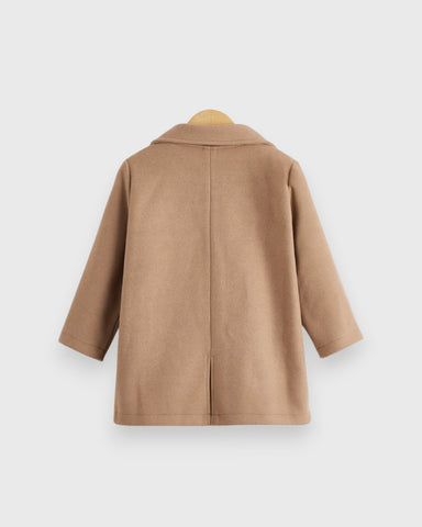 Toddler Boy Lapel Collar Over Coat