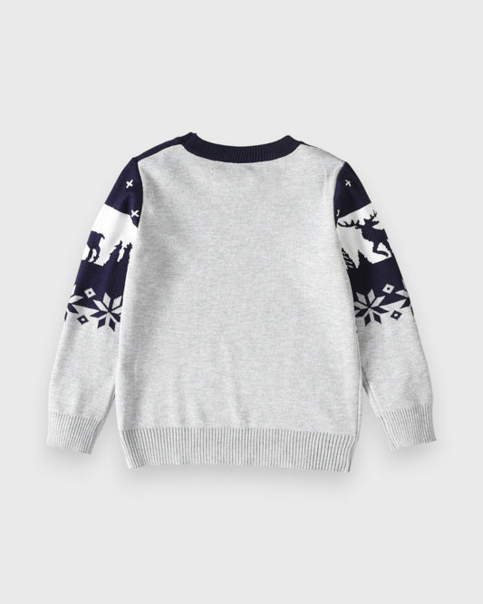 Boys Snowflake Reindeer Sweater