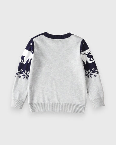 Boys Snowflake Reindeer Sweater