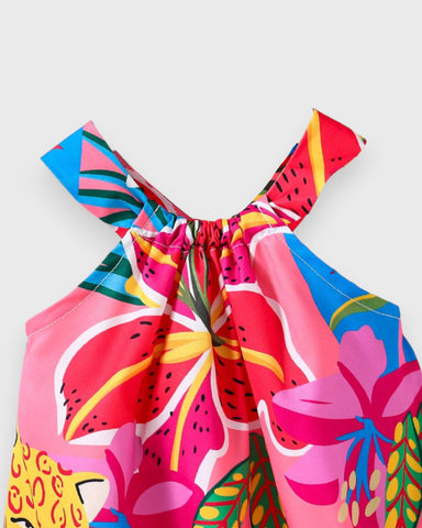 Baby Girl Tropical Leaf Summer Dress